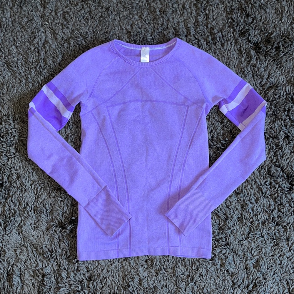 Ivivva Girls Size 10 Purple Fly Tech Long Sleeve